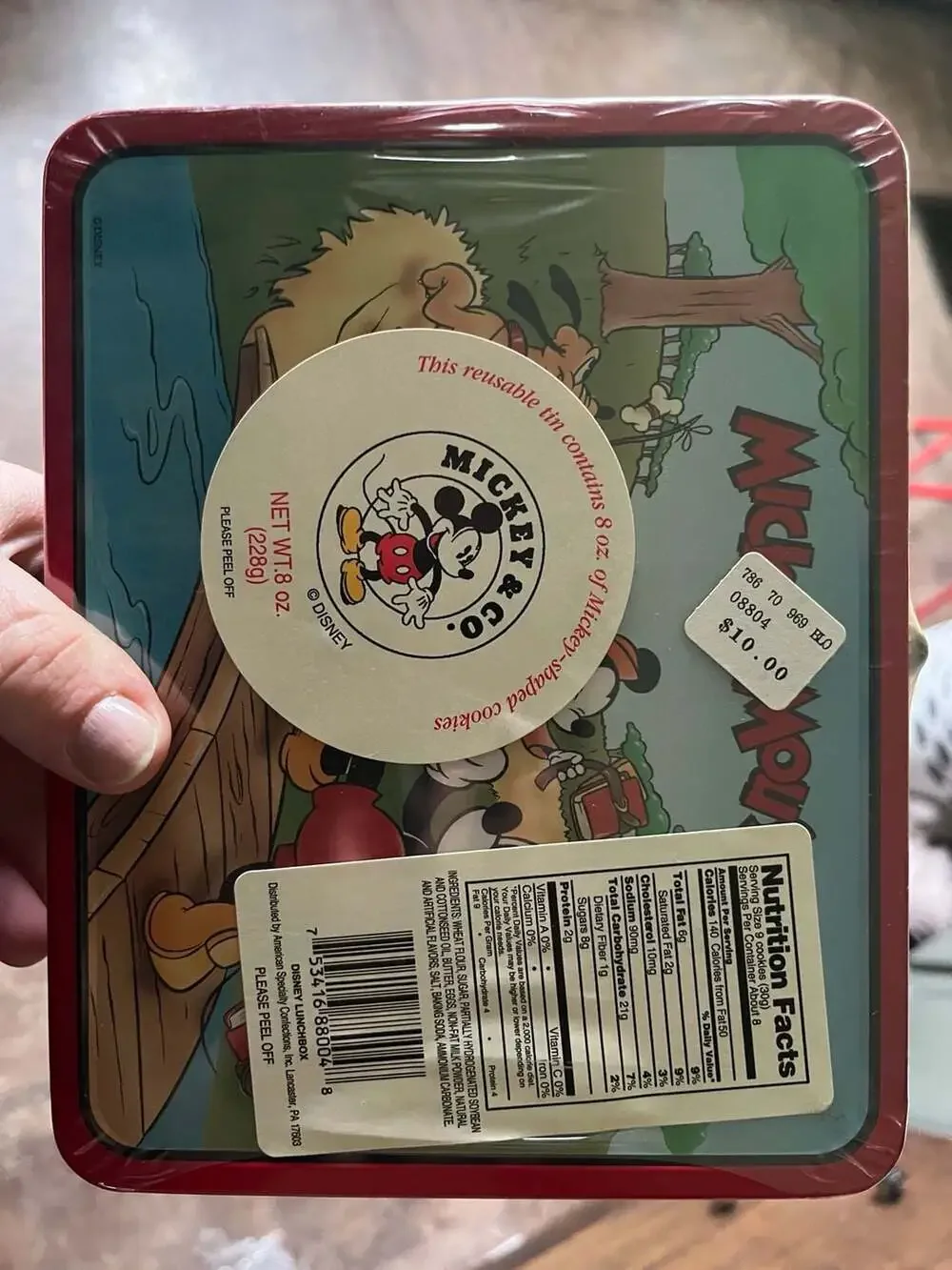 Vintage Mickey & Co. Disney Lunchbox Cookie Tin
